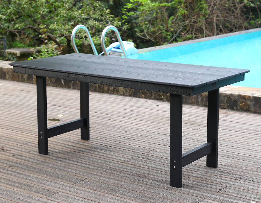 HDPE 长方桌 黑色