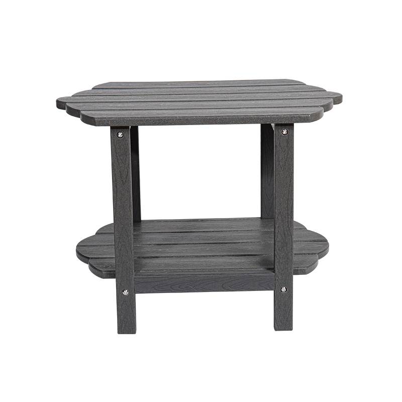 坚固耐用的现代简约双层咖啡桌 HDPE 材料