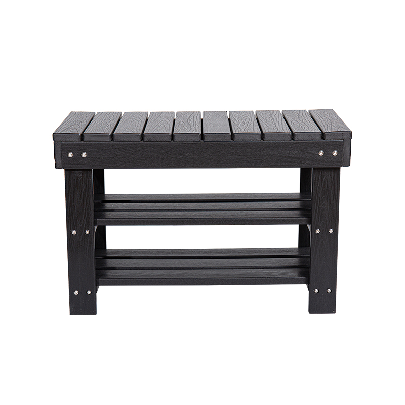 光滑黑色 HDPE 三层长桌