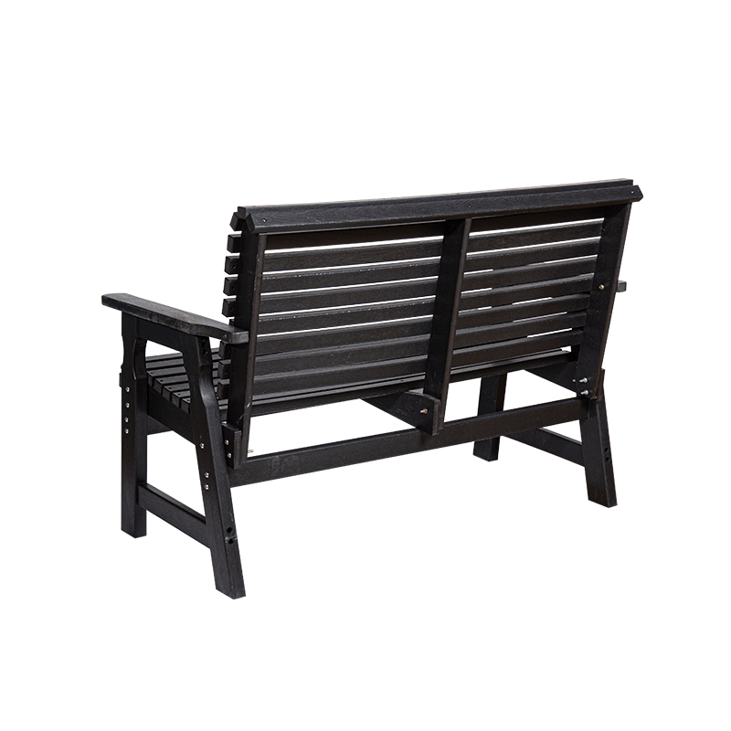 HDPE 户外滑翔机长凳,带板条设计