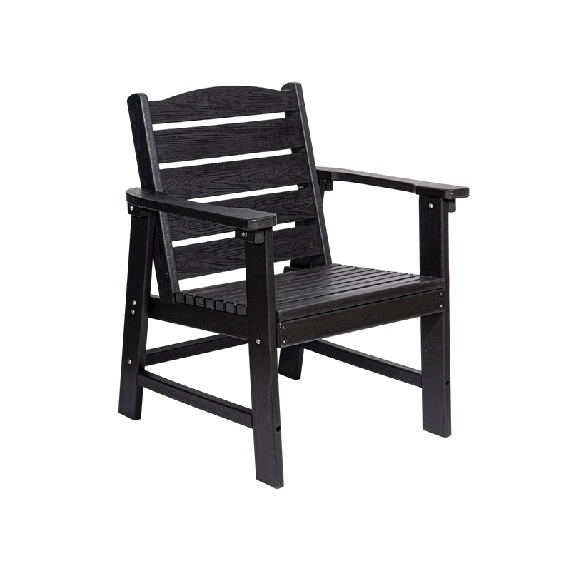 现代黑色 HDPE 5 件套户外用餐套装