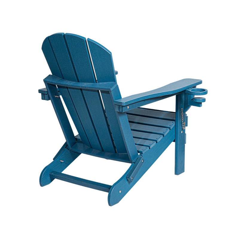 海军蓝色木质阿迪朗达克户外露台椅