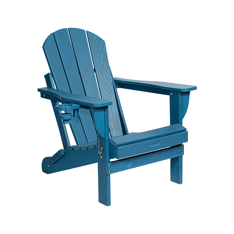 海军蓝色木质阿迪朗达克户外露台椅
